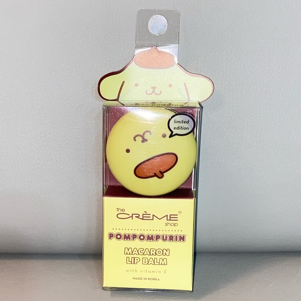 Pompompurin Holiday Macaron Lip Balm - Caramel Pudding